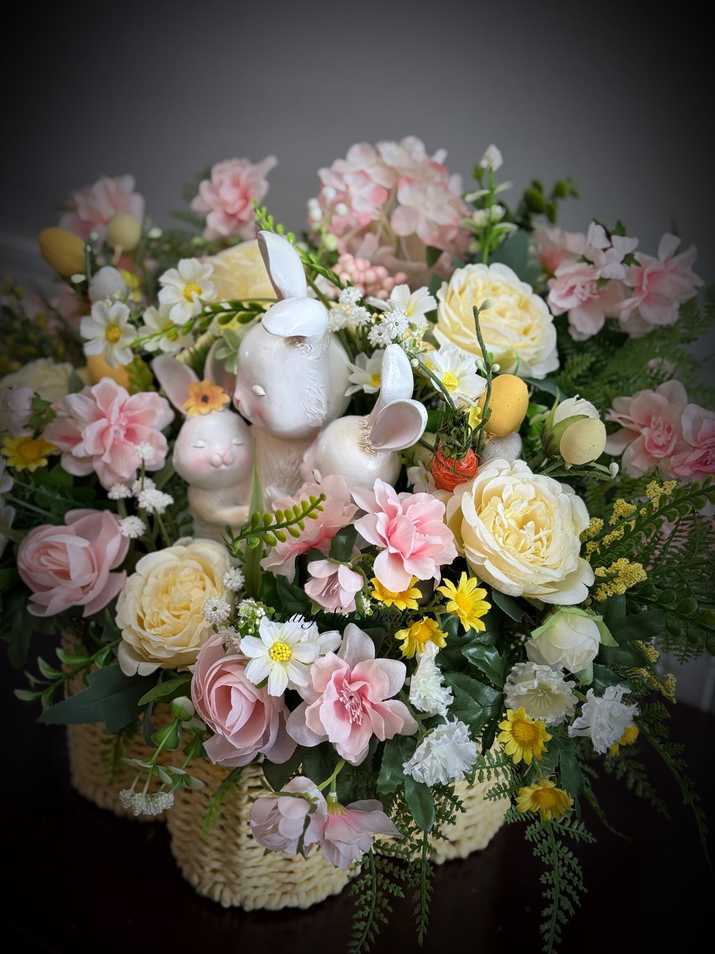Yellow Easter Basket Arrangement