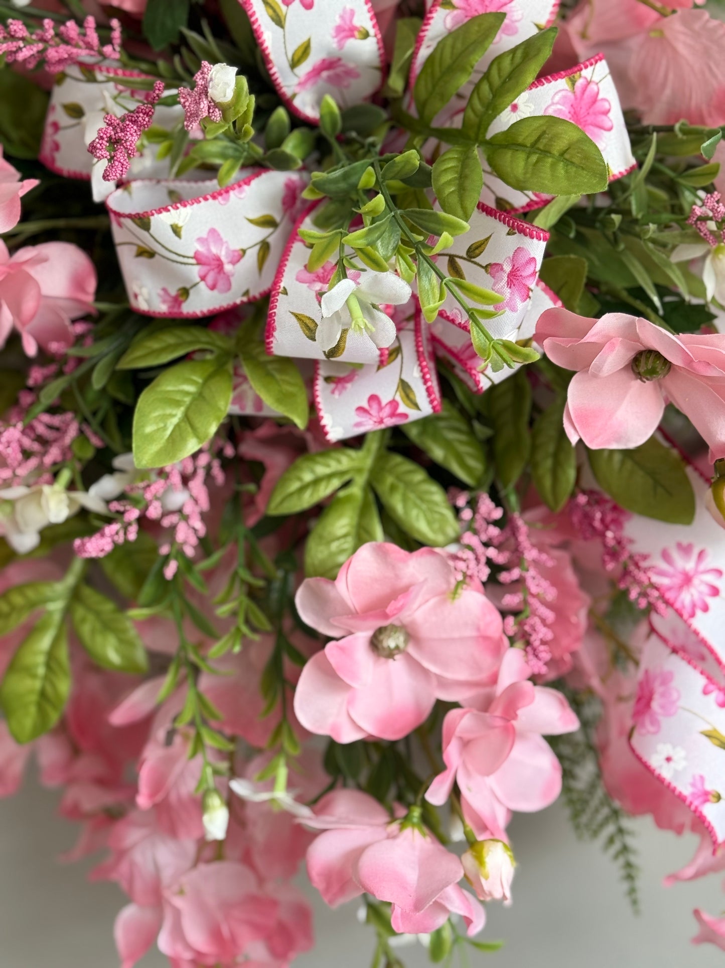 Pink Bicycle Rim Wreath