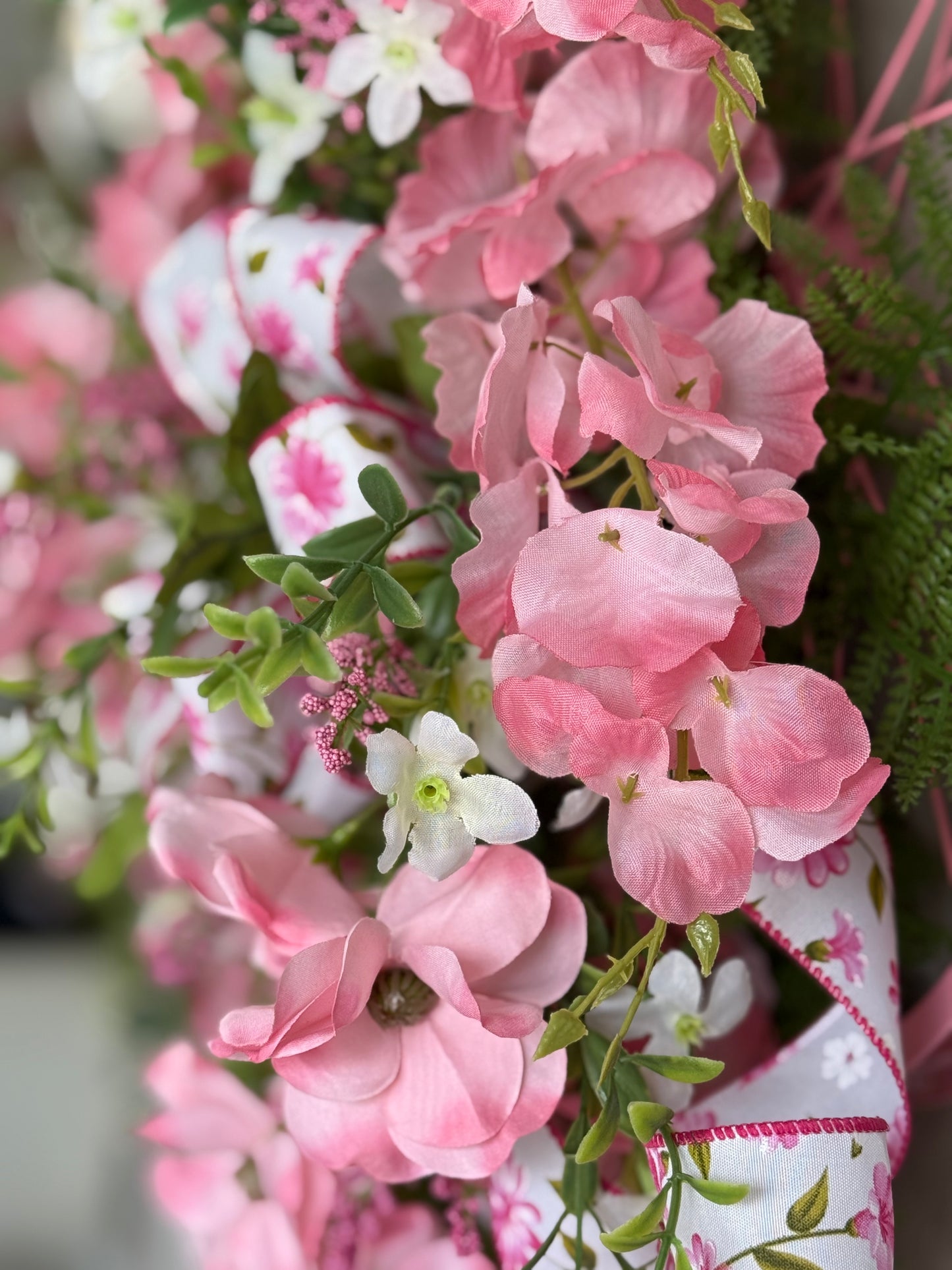 Pink Bicycle Rim Wreath