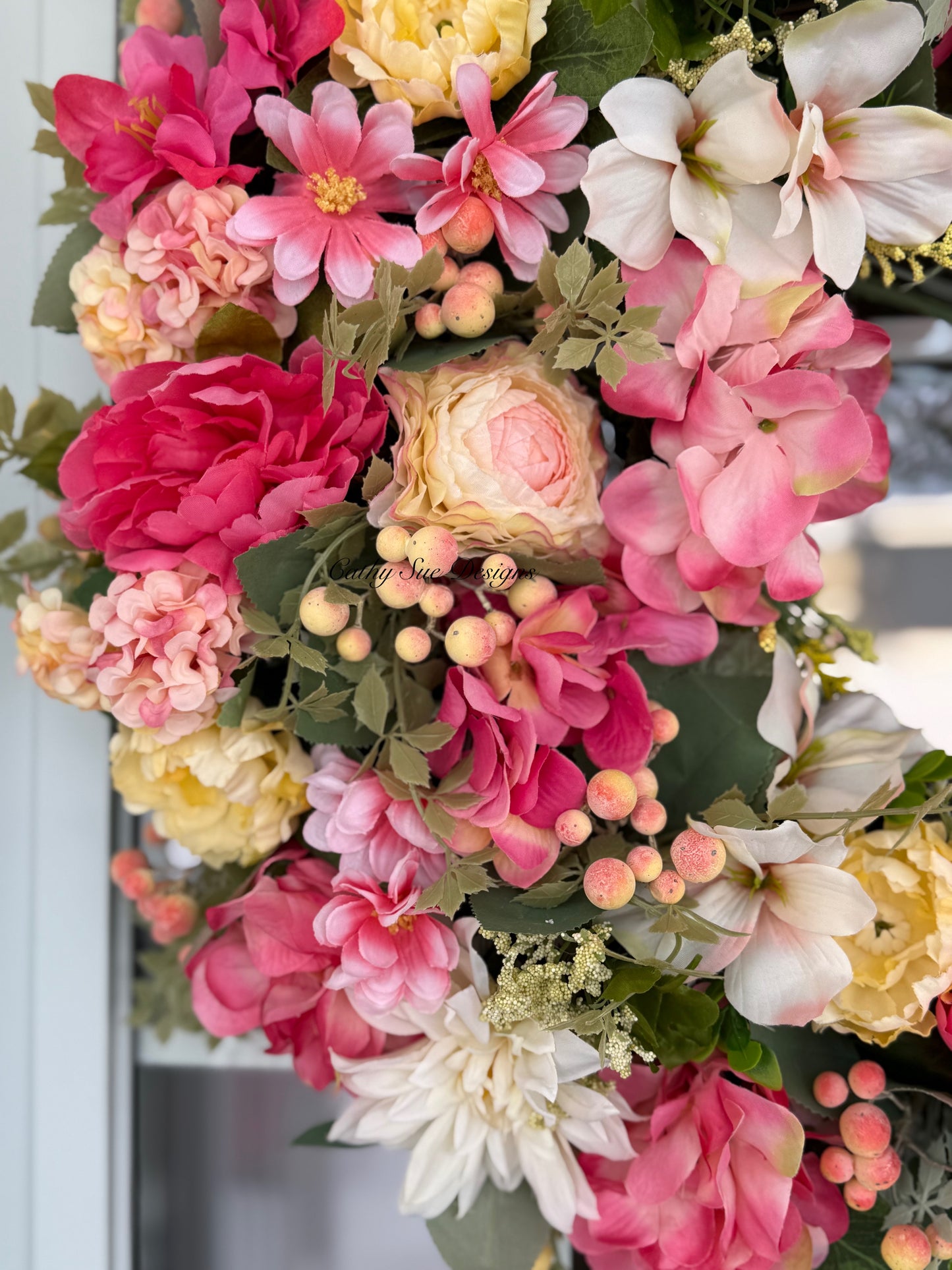 Spring/Summer Floral Grapevine Wreath