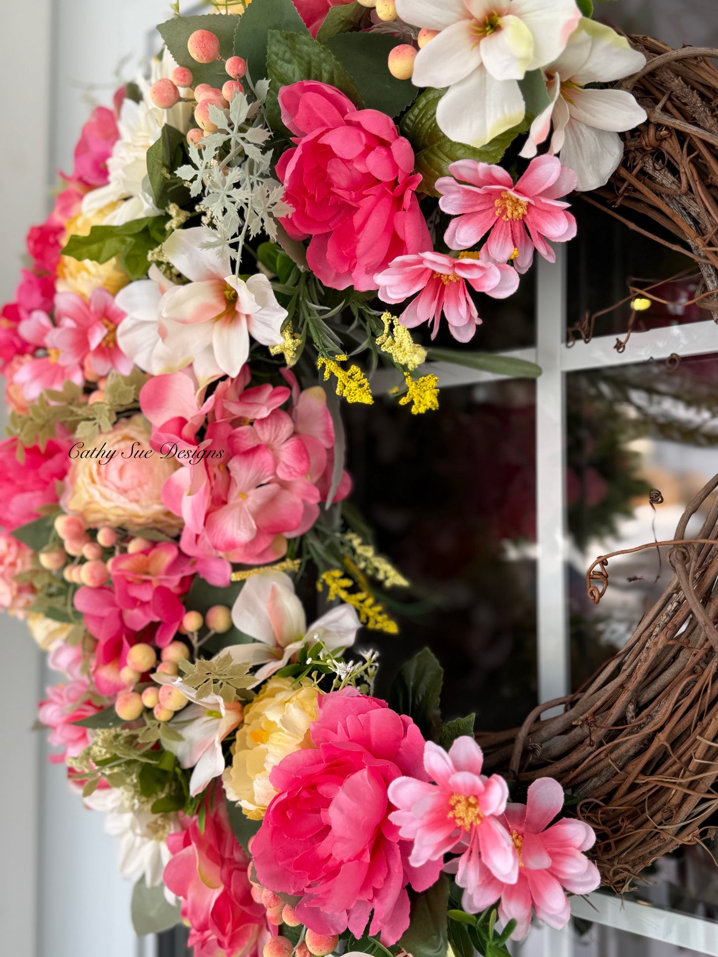 Spring/Summer Floral Grapevine Wreath