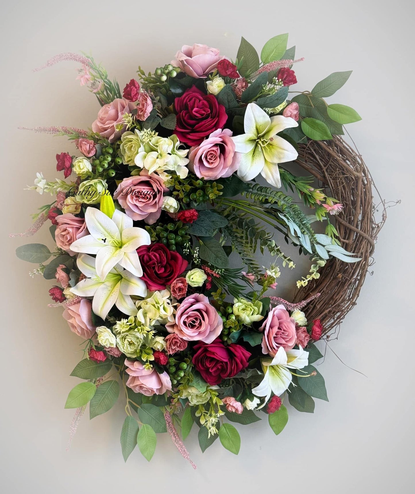 Floral Grapevine Wreath