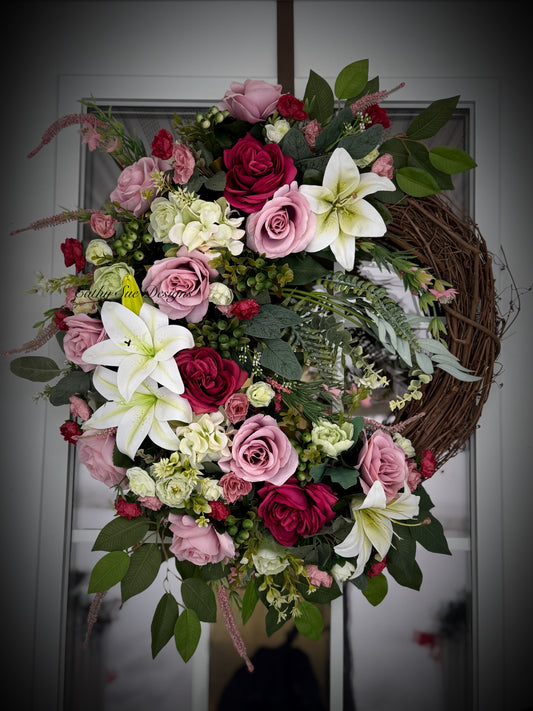 Floral Grapevine Wreath