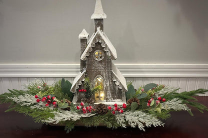 Rustic Church Light Up Centrepiece