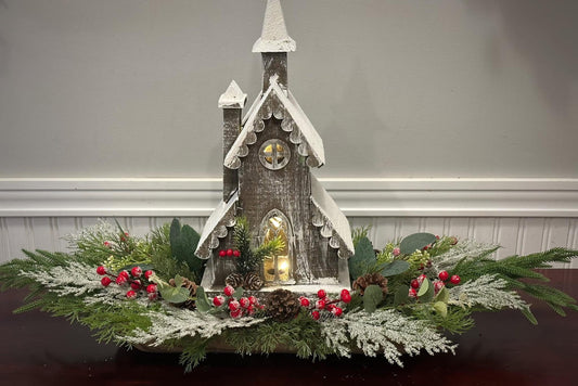 Rustic Church Light Up Centrepiece