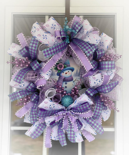 Adorable Snowman Wreath