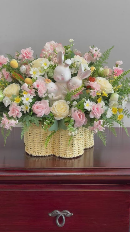 Yellow Easter Basket Arrangement