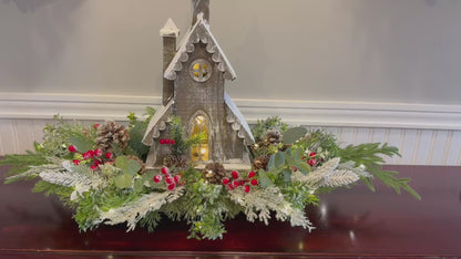 Rustic Church Light Up Centrepiece